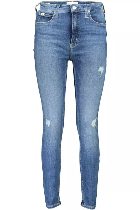 Calvin Klein Blue Cotton Jeans & Pant
