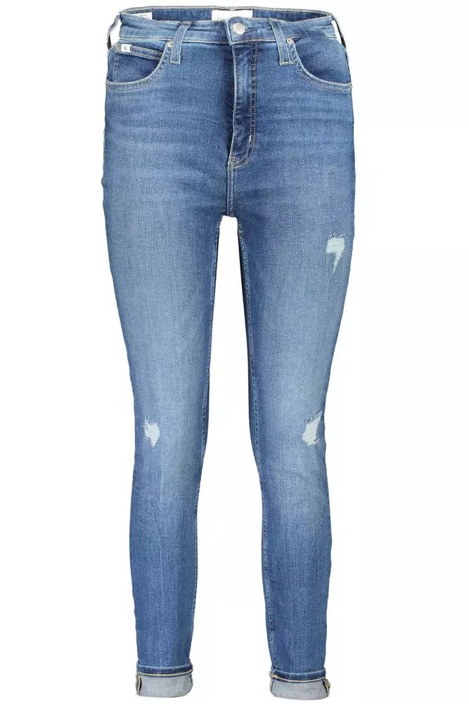 Calvin Klein Blue Cotton Jeans & Pant