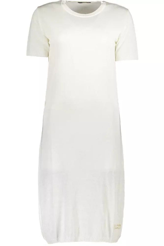 Cavalli Class White Viscose Dress