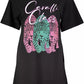 Cavalli Class Black Cotton Dress