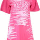 Cavalli Class Pink Cotton Dress