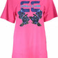 Cavalli Class Pink Cotton Dress