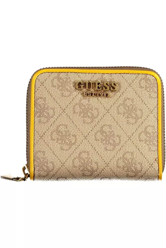 Guess Jeans Yellow Polyethylene Wallet