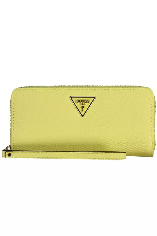 Guess Jeans Yellow Polyethylene Wallet