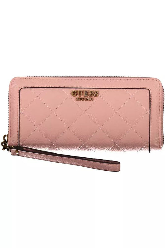 Guess Jeans Pink Polyethylene Wallet