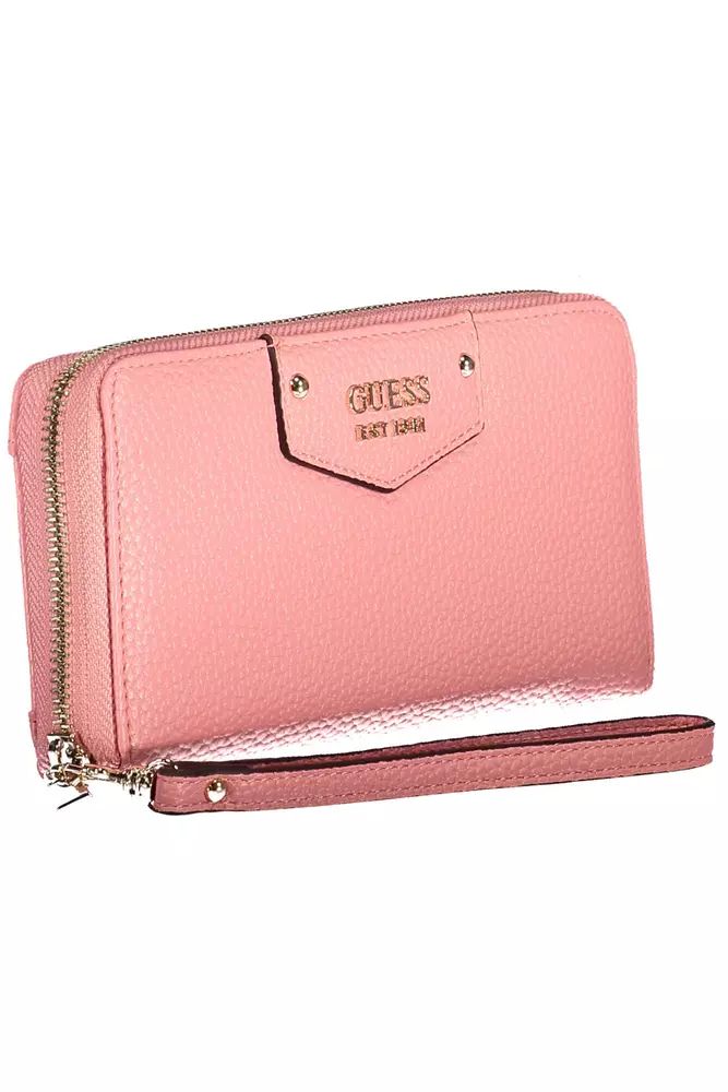 Guess Jeans Pink Polyethylene Wallet