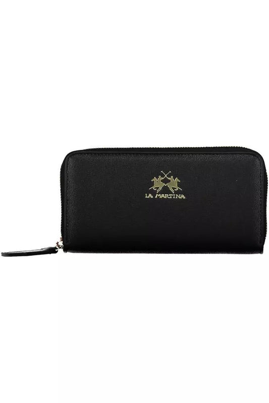 La Martina Black Polyethylene Wallet