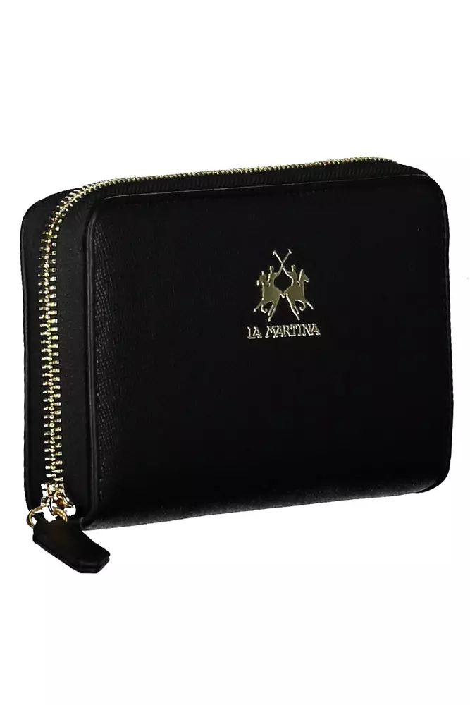 La Martina Black Polyethylene Wallet