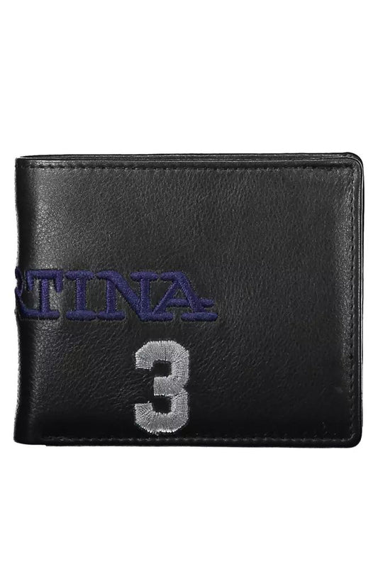 La Martina Black Leather Wallet