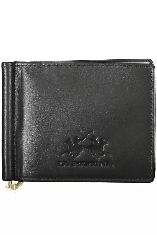 La Martina Black Leather Wallet