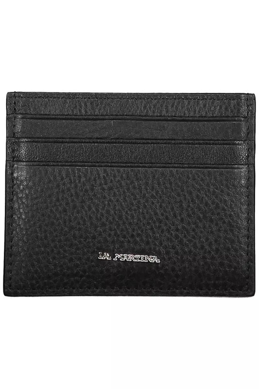 La Martina Black Leather Wallet