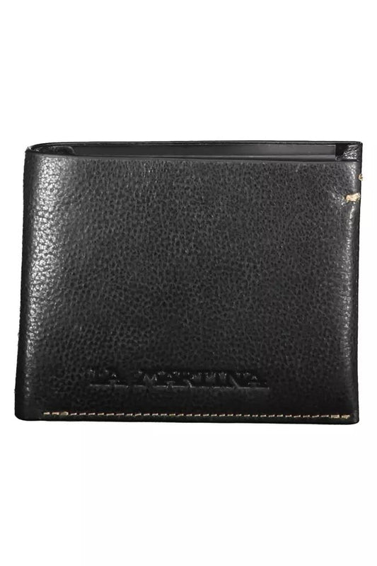 La Martina Black Leather Wallet