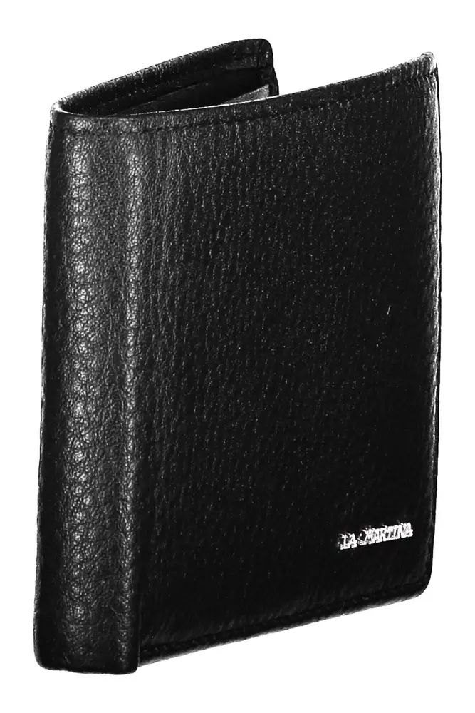 La Martina Black Leather Wallet