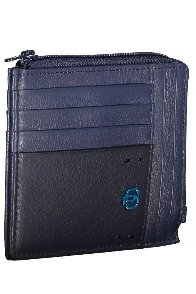 Piquadro Blue Leather Wallet