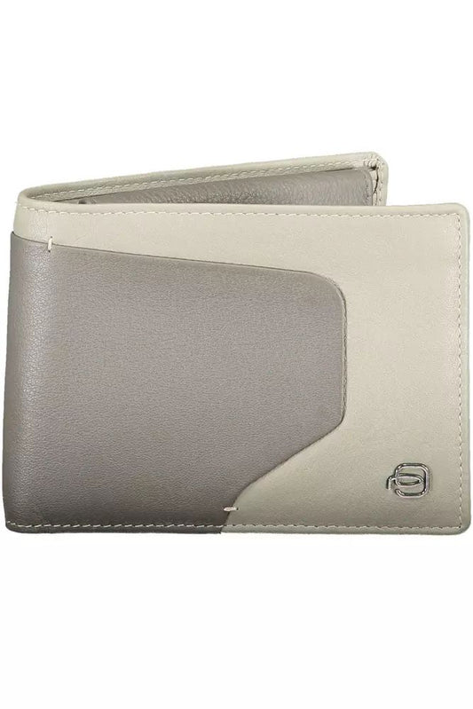 Piquadro Gray Leather Wallet