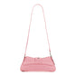 Balenciaga Chic Pink Leather Flap Bag with Matte Finish