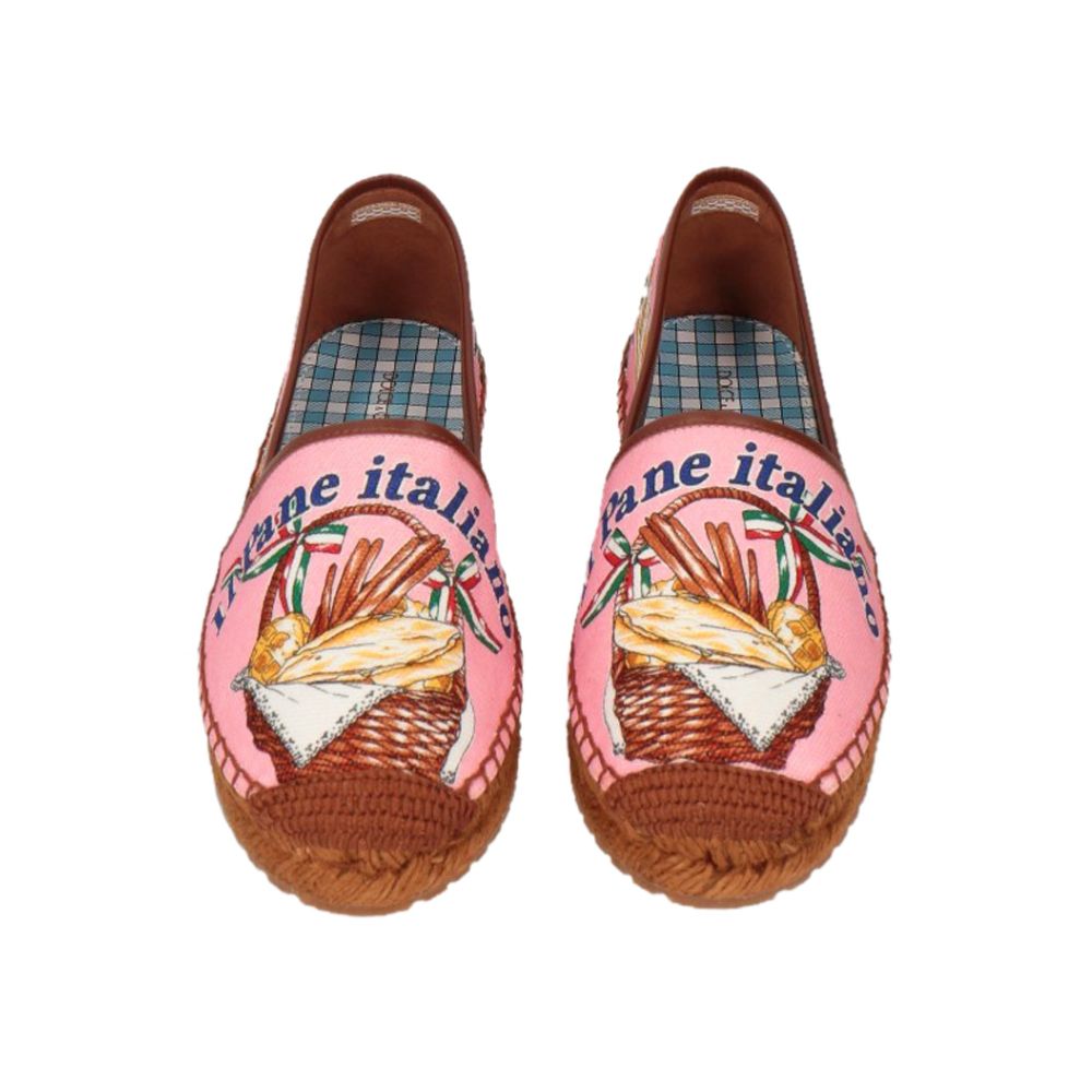 Dolce & Gabbana Chic Canvas and Wicker Espadrille Slippers