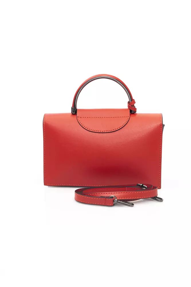 Baldinini Trend Radiant Red Leather Shoulder Bag