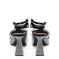 MACH & MACH Black Plateau Sandals with Double Bow