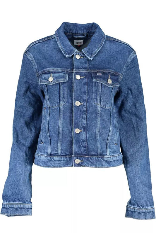 Tommy Hilfiger Blue Cotton Jackets & Coat