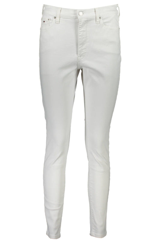 Tommy Hilfiger White Cotton Jeans & Pant
