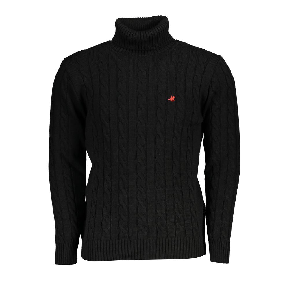 U.S. Grand Polo Black Fabric Sweater