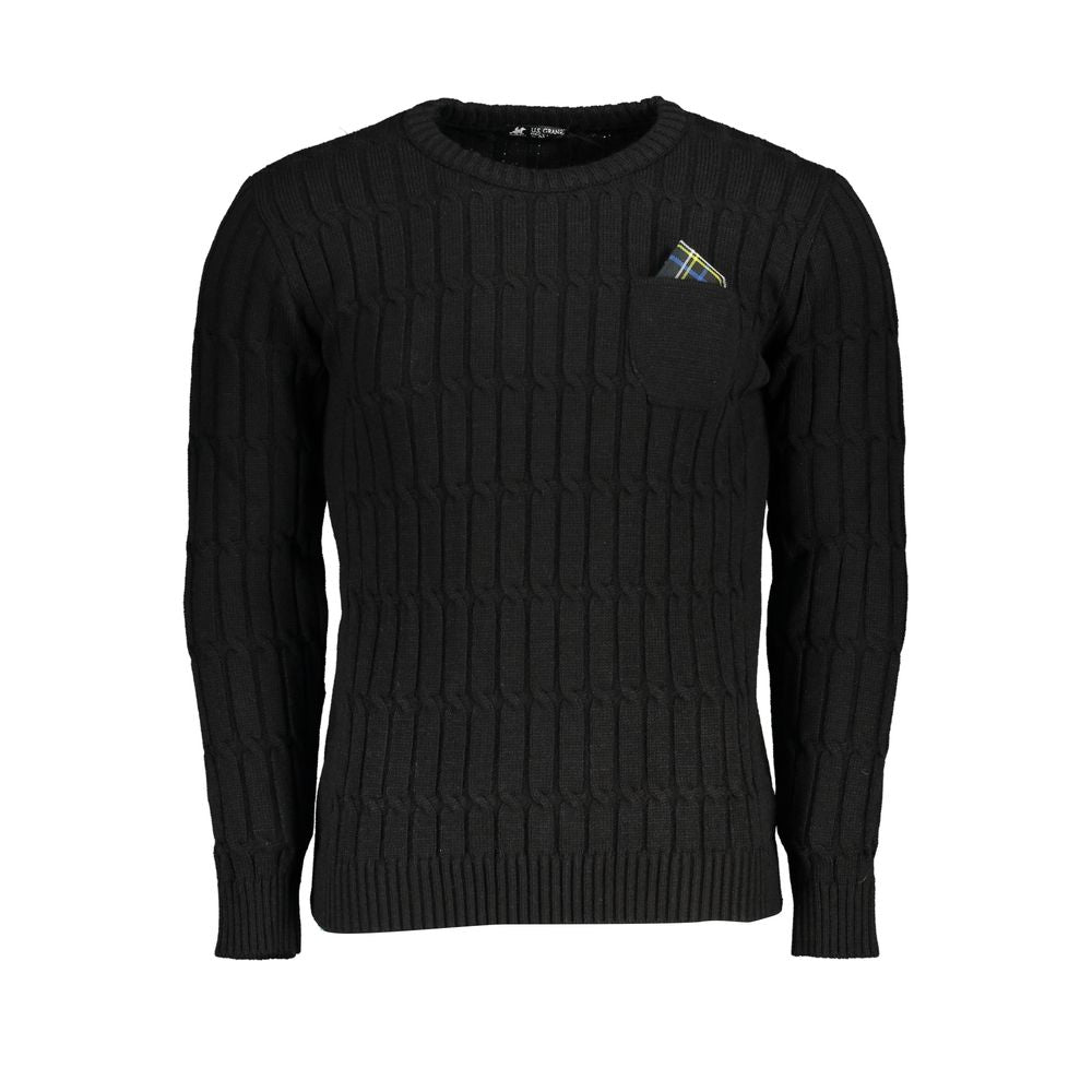U.S. Grand Polo Black Fabric Sweater