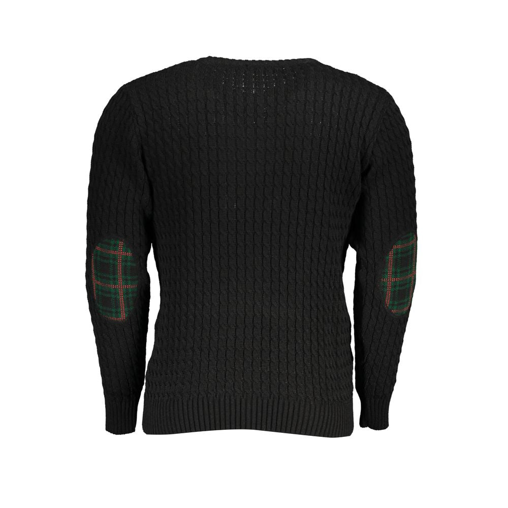 U.S. Grand Polo Black Fabric Sweater