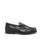 Saxone of Scotland Blue Spazzolato Leather  Mens  Loafers Shoes