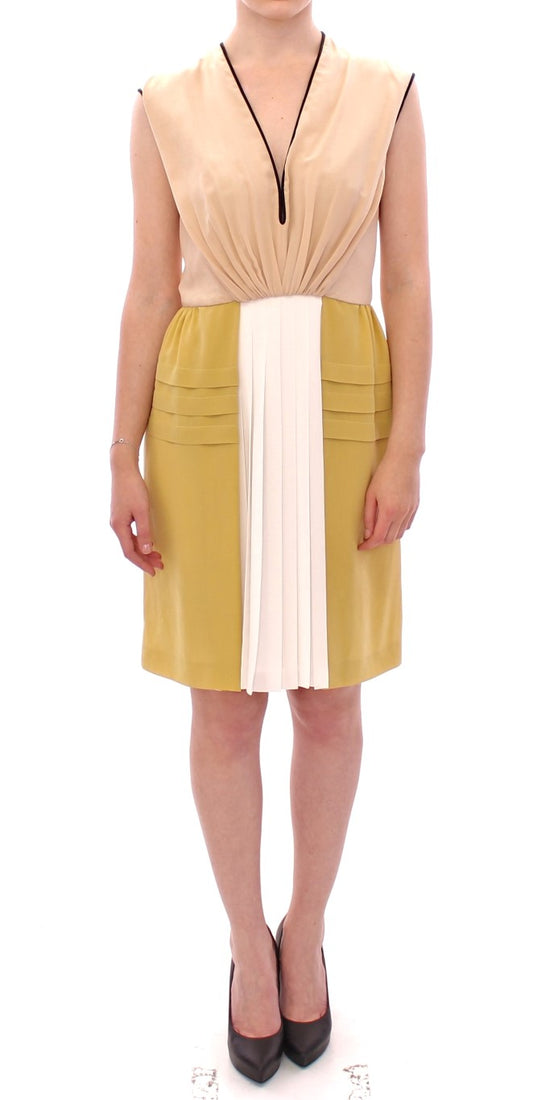 FILOS Multicolor Silk Sleeveless Above Knees Dress