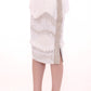 Arzu Kaprol White Acrylic Straight Pencil Skirt