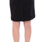 Corrado De Biase Black Metal Buttons Cotto Wool Skirt