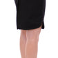 Corrado De Biase Black Metal Buttons Cotto Wool Skirt