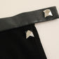 Corrado De Biase Black Metal Buttons Cotto Wool Skirt