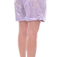 Licia Florio Purple Above-Knee Wrap Shorts