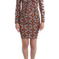 GF Ferre Multicolor Longsleeved Viscose Shift Dress