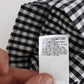GF Ferre Black White Checkered Belted Sheath Dress