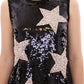 Dolce & Gabbana Masterpiece black crystal swarovski stars sheath dress
