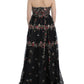Dolce & Gabbana Masterpiece black floral print silk runway dress