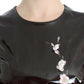 Dolce & Gabbana Black patent floral HANDPAINTED dress