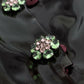 Dolce & Gabbana Black patent floral HANDPAINTED dress