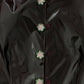 Dolce & Gabbana Black patent floral HANDPAINTED dress