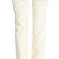 Costume National White Cotton Stretch Flare Jeans