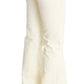 Costume National White Cotton Stretch Flare Jeans