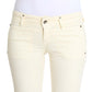 Costume National White Cotton Stretch Flare Jeans
