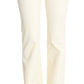Costume National White Cotton Stretch Flare Jeans
