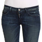 Costume National Blue Wash Cotton Slim Fit Skinny Jeans