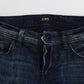 Costume National Blue Wash Cotton Slim Fit Skinny Jeans