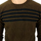 Costume National Brown striped crewneck sweater