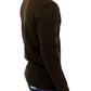 Costume National Brown striped crewneck sweater